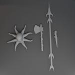 IDEAL CAPTAIN ACTION BOY 4-Piece Aqua Lad Replacement Repro 3D Printed SET