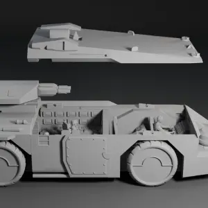 Aliens APC w 10 Colonial Marines Ripley Newt Bonus Hicks Hudson 3D Print w Flame