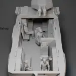 Aliens APC w 10 Colonial Marines Ripley Newt Bonus Hicks Hudson 3D Print w Flame