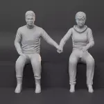 Lost In Space - John and Maureen - 2 Figure Set - 1:24