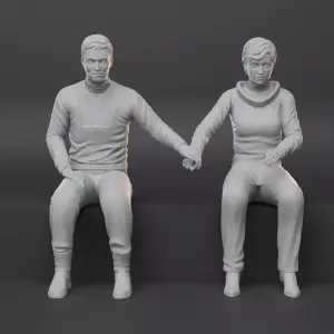 Lost In Space - John and Maureen - 2 Figure Set - 1:24