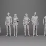 Back to the Future - 8 Figures - George Lorraine Jenny Strickland Biff - 1:24 1:18