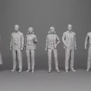 Back to the Future - 8 Figures - George Lorraine Jenny Strickland Biff - 1:24 1:18