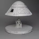 The Martian Rover, MAV and 3 Astronaut 3D printed 1:32 - 7 Piece Set