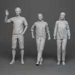 Back to the Future Marty Dave Lisa 3 Figure Set Bonus Dave and Lisa Clear Resin