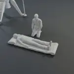 Planet of the Apes Beneath Icarus - Launch or Crash Base with 2 figures