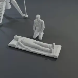 Planet of the Apes Beneath Icarus - Launch or Crash Base with 2 figures