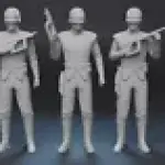 V VISITORS - 12 Figure Set - 1:35 or 1:24