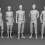 What IF Lost In Space crossover Star Trek - 7 Figure Set 3D Print 1:24 John Don