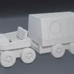 GI Joe Adventure Team Mobile Support Vehicle - 3.75 inch tall figures