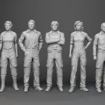 Parker Lambert Kane Dallas Ripley Ash Brent ALIEN 1979 1:35 1:24 3D Printed