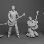 Share Back to the Future Marty Jonny B Good Guitar 4 Figures Bonus Disappearing Hands
