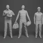 The Outer Limits 3D printed 5 Figure Set 1:18 THE MUTANTS Warren Oates