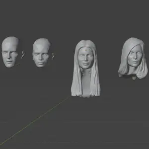 SMALLVILLE Clark Lois Lana Lex Chloe Pete Martha Jonathan Head Sculpts 3D Print