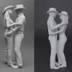 Urban Cowboy - John Travolta Dance with Winger (Sissy) and Smith (Pam) - 1:24 1:18