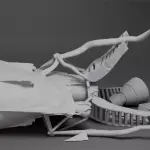 Planet of the Apes Beneath Icarus - Launch or Crash Base with 2 figures