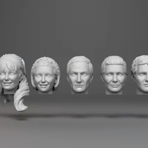 Lost in Space Season 2 Robinsons Don West Dr Smith Sculpts 3D Print