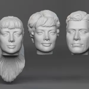 Lost in Space John Maureen Penny Robinson Head Sculpts for Trendmasters Figures