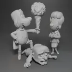 Share UNDERDOG 3D Printed 1:24 4 Piece Set Sweet Polly Pure Bred Simon Bar Sinister