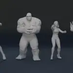 Fantastic Four 4 - 4 Figure Set - 1:24
