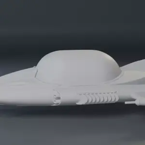 Gerry Anderson Supercar - 7 inches long - Clear Canopy