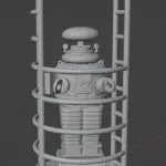 Lost In Space ROBOT IN ELEVATOR for POLAR LIGHTS JUPITER 2 3D Printed