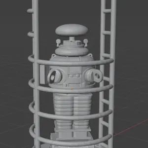 Lost In Space ROBOT IN ELEVATOR for POLAR LIGHTS JUPITER 2 3D Printed
