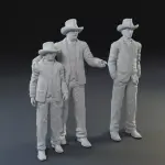 SMOKEY & THE BANDIT 1:24 7 Figure Set Burt Sally Snowman Buford JR 3D Printed