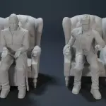 The Matrix Movie Figures Neo and Morpheus Red Pill or Blue Pill - 1:35