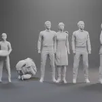 Lost In Space - Mr. Nobody Ending Episode Scene - 9 Figure Set - 1:24