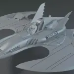 BATMAN - DARK KNIGHT - BATWING 6 inches Wide includes BATMAN FIGURE