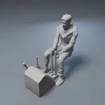 Lost In Space Jupiter 2 Chariot DRIVER and Controls Parka or Casual 1:24 1:35