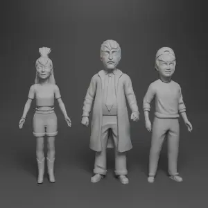 Attack of the Killer Tomatoes 3D Print Tara Dr Gangreen Chad 1:24 Set