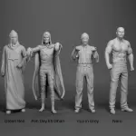Doc Savage 3D Printed 10 Figure Set 1:18 (4") Cadwiller Ool Nero Da Thunder Ull