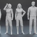 V VISITORS - 5 Figure Set - 1:35 or 1:24