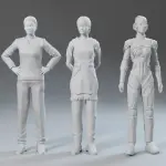 Star Trek Voyager 13 Figure Set 1:32 Paris Kim Tuvok Torres 7 of 9 3D Printed