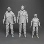 Home Alone (1990 Movie) Culkin Pesci Stern 3D printed 3 Figure Set 1:24 Scale