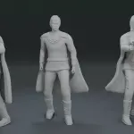 Battlestar Galactica - Adama Apollo Starbuck and Cyclon - 1:24