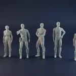 Lost In Space - Robinson Family - 7 Figure Silver Set 1:35 1:24