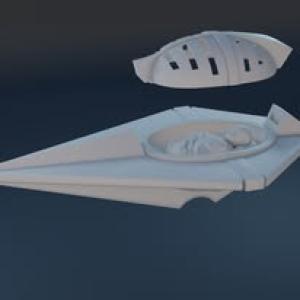 SMALLVILLE SHIP with BABY KAL-EL INFANT - 4 inches long
