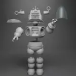 Robby the Robot - Forbidden Planet - 3D Print - 3.5 Feet Tall - Multiple Parts