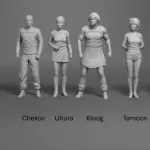 Star Trek Kirk Shahna 1:32 Gamesters of Triskelion 3D Print 9 Figures Chekov
