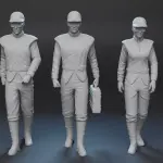 V VISITORS - 12 Figure Set - 1:35 or 1:24