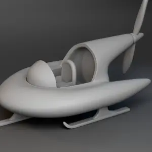 Jonny Quest Snow Skimmer Race Jonny Hadji - BONUS Bandit Figure 3D Printed 1:35