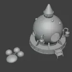 Lost In Space Zalto and Zalto Space Craft 3D Printed - Rocket to Earth