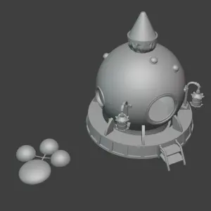 Lost In Space Zalto and Zalto Space Craft 3D Printed - Rocket to Earth