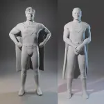 SUPERMAN Christopher Reeves OR George Reeves - 6 inches Tall