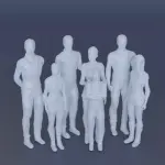Lost In Space Robinson Family - 7 Figure Casual Set - 1:35 1:24