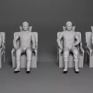 Lost In Space - Jupiter 2 Main Viewport Control Seat Set for John and Don - Polar Lights Moebius