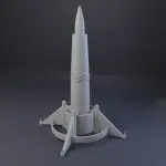 Lost In Space Jupiter 2 Hyper-Atomic Missile 3D Printed Ghost Planet 1:24
